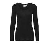 T-shirt manches longues femme Ichi Zola Plain Noir L