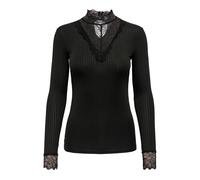 Top Femme - JACQUELINE de YONG - Manches Longues - Dentelle - Noir XS