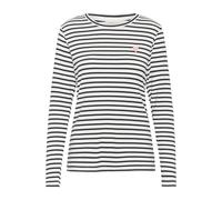 Kaffe T-shirt femme Liddy - manches longues, coupe régulière, encolure ronde, détail poitrine
