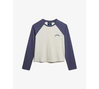 Superdry T-shirt manches longues femme Essential Bleu S