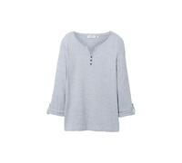 T-shirt manches longues femme Tom Tailor Henley Bleu S