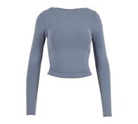 T-shirt manches longues femme Urban Classics Ruffled Super Slim Gris S