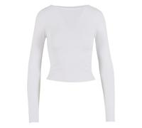 T-shirt manches longues femme Urban Classics Ruffled Super Slim (x2) Blanc XL