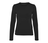 VERO MODA Vmlulu Ls Haut à col Rond JRS GA Noos T-Shirt Manches Longues, Noir, XL Femmes