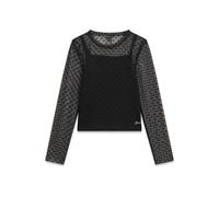 T-shirt manches longues fille Guess Plumetis Noir 10 ans