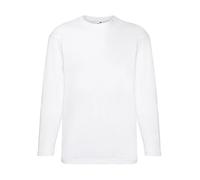 T-shirt manches longues Fruit of the Loom Valueweight Blanc 2XL