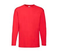 T-shirt manches longues Fruit of the Loom Valueweight Rouge S