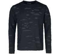 T-shirt manches longues Gothic de Gothicana by EMP - Haut manches longues avec mesh double épaisseur - S à 5XL - pour Homme - noir 4XL
