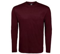 T-Shirt Manches Longues Homme - 11420 - Rouge Bordeaux Oxblood