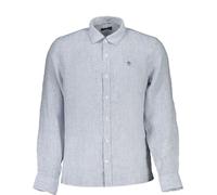 T-shirt manches longues homme bleu en coton bio - coupe regular, rayé, taille : S Couleur : Blu