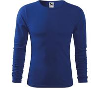T-shirt manches longues - Homme - MF119 - bleu roi - Coupe ajustée - 100% coton ringspun XL