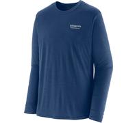 Patagonia - L/S Cap Cool Merino Graphic Shirt - Haut en mérinos - XL - heritage header clement blue
