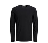 Jack & Jones Pull col rond homme JJEBASIC basique - léger en jersey, manches longues - Noir S