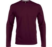 T-shirt manches longues Kariban Col Rond Rouge XL
