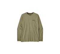 Patagonia T-shirt manches longues P-6 Logo Responsibili-Tee Outline matières recyclées Vert M Homme