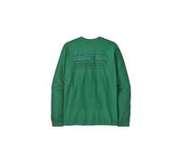T shirt manches longues patagonia p 6 logo vert homme