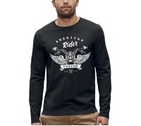 T-shirt manches longues - PIXEL EVOLUTION - AMERICAN RIDER - Bikers - Harley Davidson - Route 66 XXL