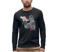 T-shirt manches longues PIXEL EVOLUTION - MONEY POWER RESPECT - Homme - Noir - Coupe ajustée - 100% Coton peigné L