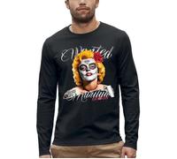 T-shirt manches longues - PIXEL EVOLUTION - WANTED MARILYN - Coupe ajustée - Homme - Noir L