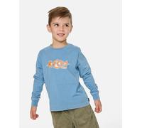 T-shirt Manches Longues Ride The Wave Garçon Denim Délavé 3/4A