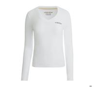 T-shirt manches longues slim col V mini America femme Guess XL