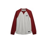 Superdry T-shirt manches longues Vintage Athletic Baseball Rouge/Gris Homme Taille M