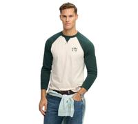 Superdry Vintage Athletic Baseball Long Sleeve T-shirt Vert,Blanc S Homme