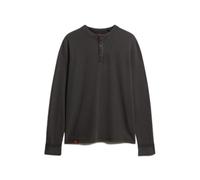 Superdry T-shirt manches longues Vintage Textured Grandad Homme Noir L