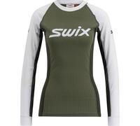T-shirt manches longues SWIX RaceX Classic Long Sleeve WOMEN (OLIVE/BRIGHT WHITE) Femme S