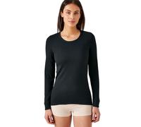 Damart - T-Shirt Thermolactyl col Rond, côtes molletonnées Femme Noir Taille 46-48 (L)