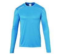 uhlsport Stream 22 Langarm Maillot Homme, Cyan/Weiß, XL