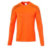 uhlsport Stream 22 Langarm Maillot Homme, Fluo Orange/Schwarz, s