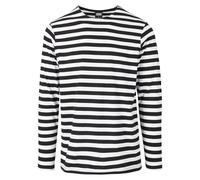 Urban Classics – T-shirt manches longues rayé homme Rouge/Noir M