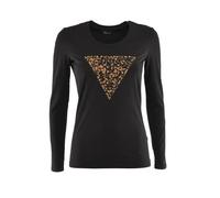 T-shirt manica lunga con maxi logo Guess a triangolo al centro. COMPOSIZIONE100% Cotone CARATTERISTICHEOGGETTO : T-shirtSTAGIONE : A M