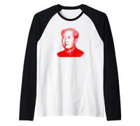 T-Shirt Mao Mao Zedong avec Inscription « Größter Leader » Manche Raglan