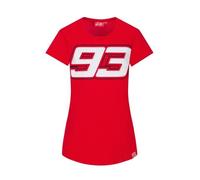 T-shirt - Marc Marquez - MM93 - Femme - Coton Rouge - Manches Courtes XS