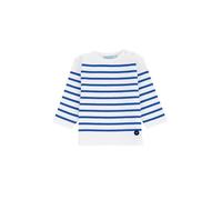 T-shirt marinière bébé - Armor-Lux - Amiral - Blanc/Bleu - Manches longues - 100% coton 12 mois