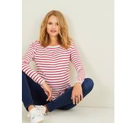 T-shirt marinière de grossesse et d'allaitement blanc rayé rouge 38/40
