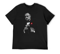 T-shirt Marlon Brando Godfather Movie Fan, Noir , 3XL