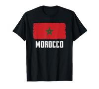 T-shirt Maroc pour homme et femme Motif drapeau du Maroc T-Shirt