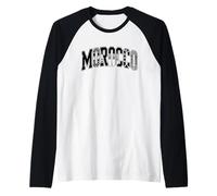 T-Shirt Maroc Vintage - Souvenir de Voyage Marocain Rétro Manche Raglan