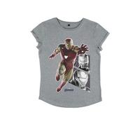 T-shirt Marvel - 19MARF00112A-164 - Avengers: Endgame-Ironman Panels Women's Rolled Sleeve T-Shirt Femme S