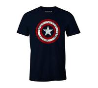 Cotton Division T-shirt Marvel Captain America – Logo – S Bleu marine