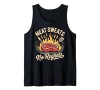 T-Shirt Meat Sweats No Regrets Steak Bacon Pork Lovers Débardeur