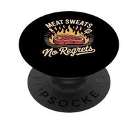 T-Shirt Meat Sweats No Regrets Steak Bacon Pork Lovers PopSockets PopGrip Adhésif