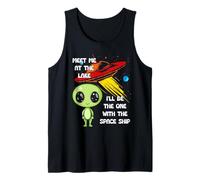 T-Shirt Meet Me At The Lake Alien Spaceship Débardeur