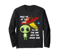 T-Shirt Meet Me At The Lake Alien Spaceship Manche Longue