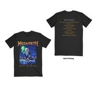 T-shirt megadeth rust in peace tracklist unisexe noir taille xl Noir G