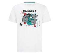 Mercedes AMG Petronas Formula One Team - Collection Officielle Formule 1 Merchandise - T-Shirt George Russell #63 - Blanc - Taille: M