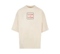 T-shirt Merchcode Frida Kahlo - Pixels viva la vida Huge Beige L